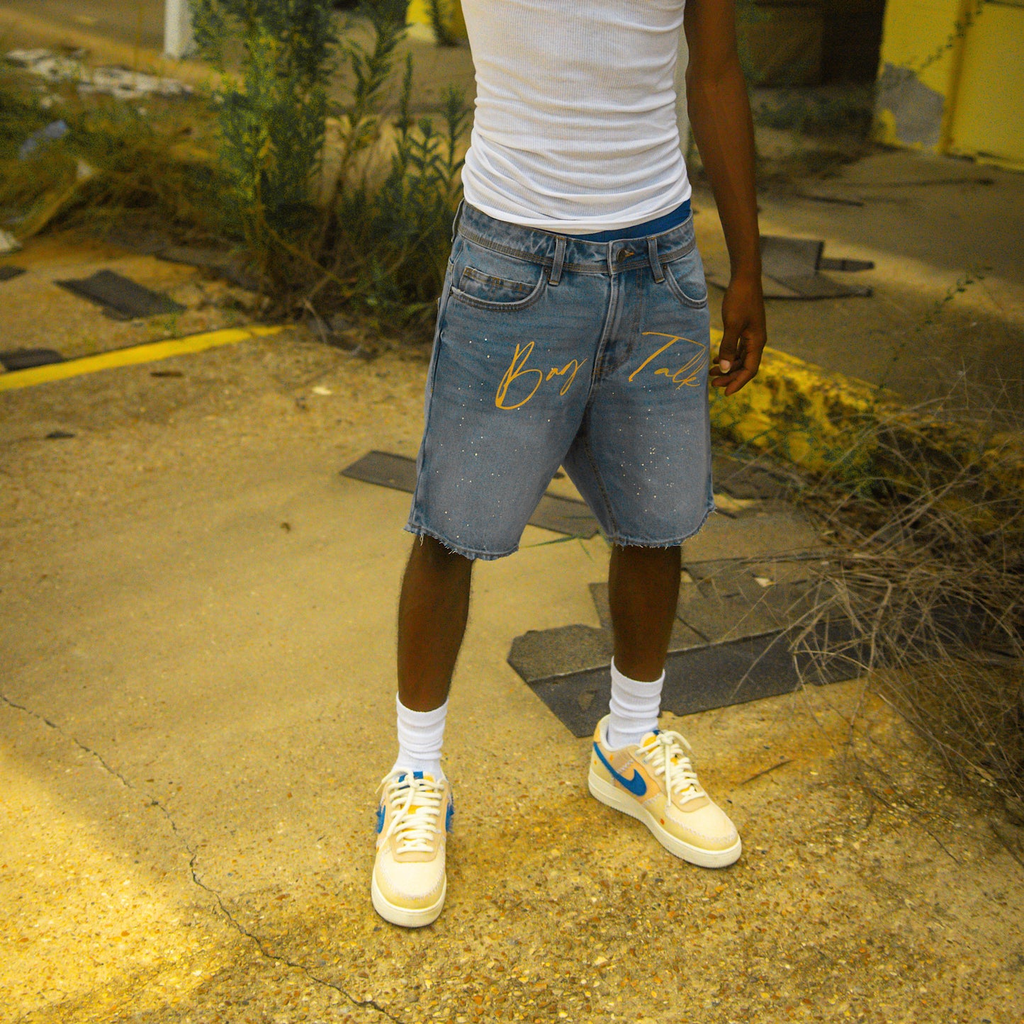Signature “Clustered” Denim Shorts
