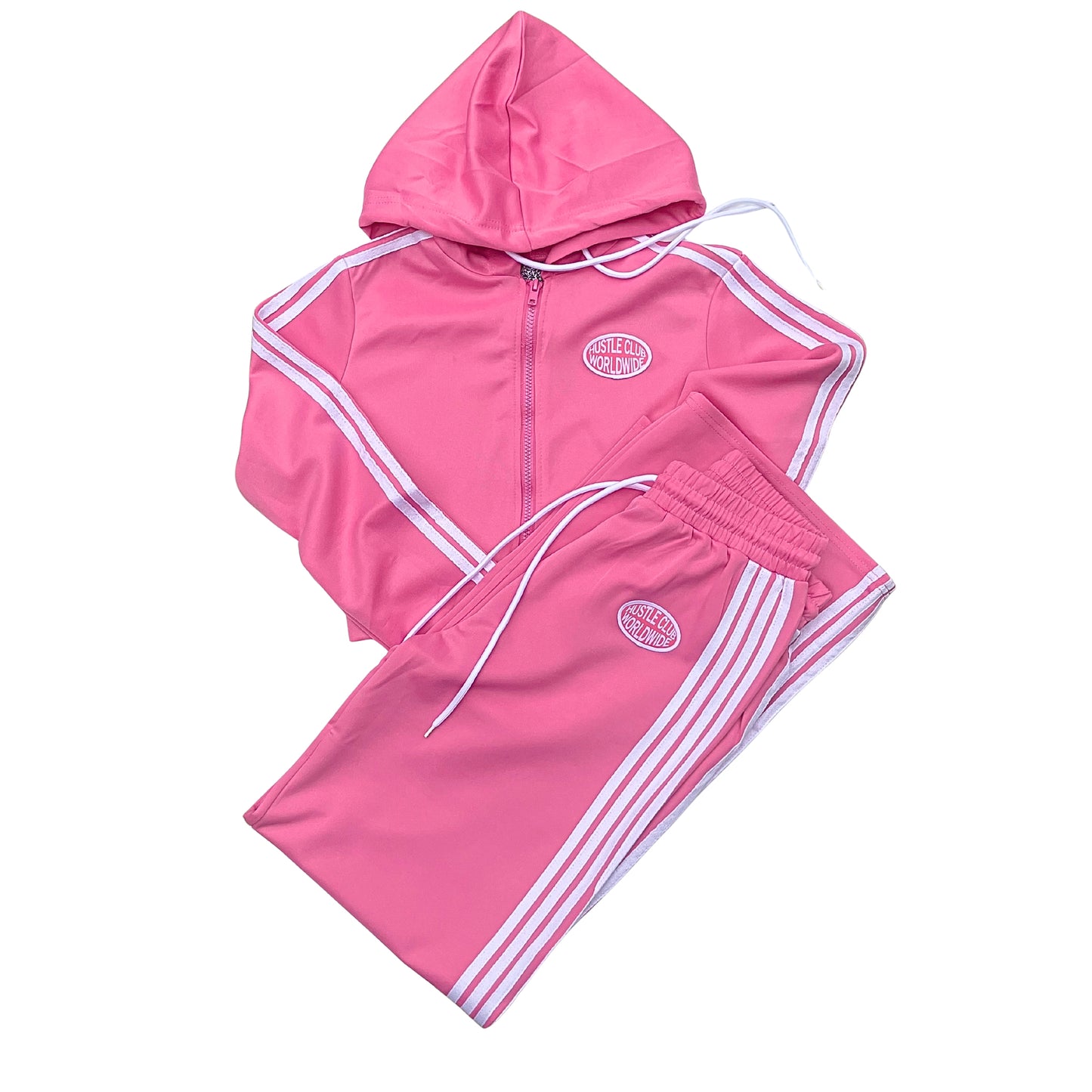 Hustle Club Worldwide Tracksuit - Light Pink