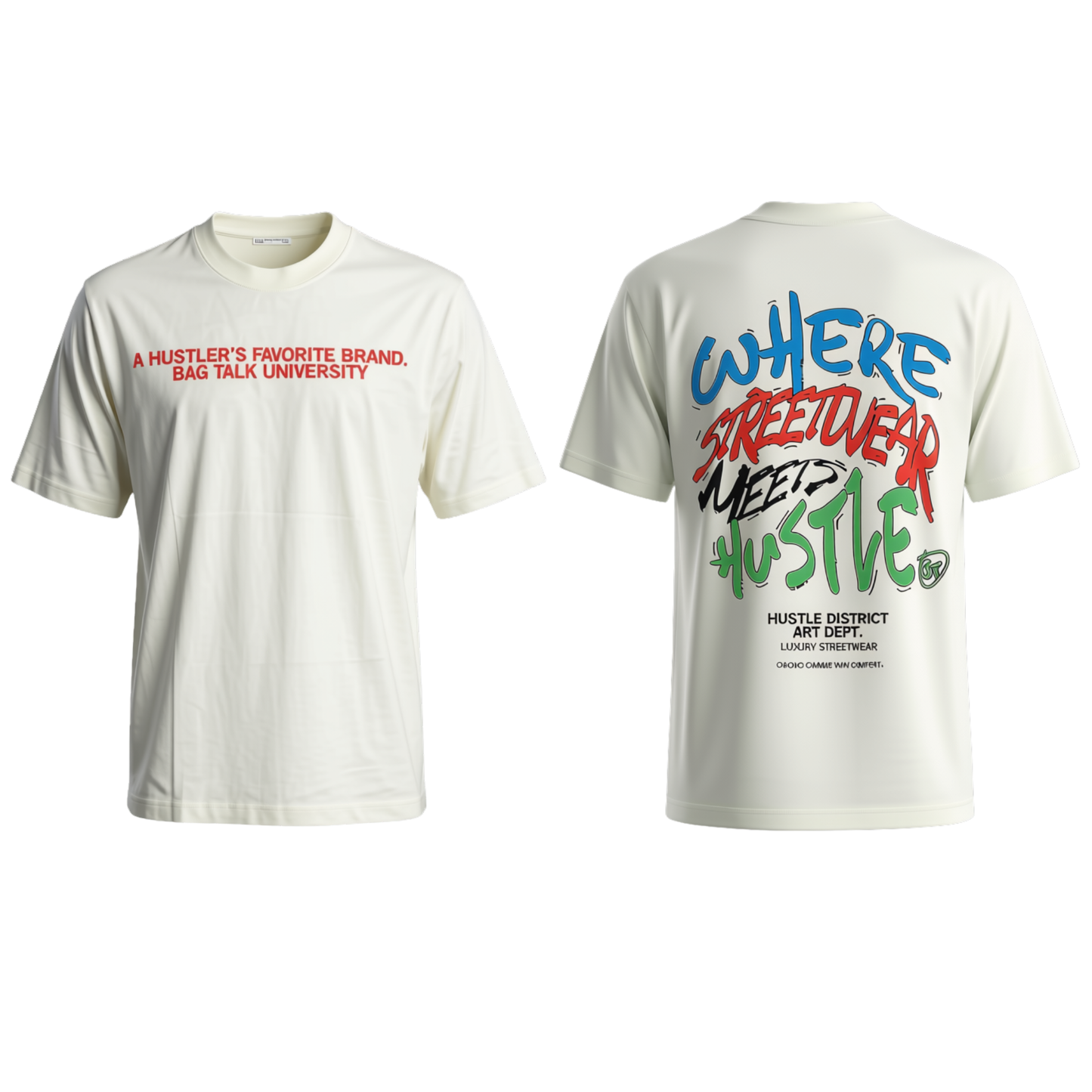 Where Streetwear Meets Hustle Tee V2 - Off White