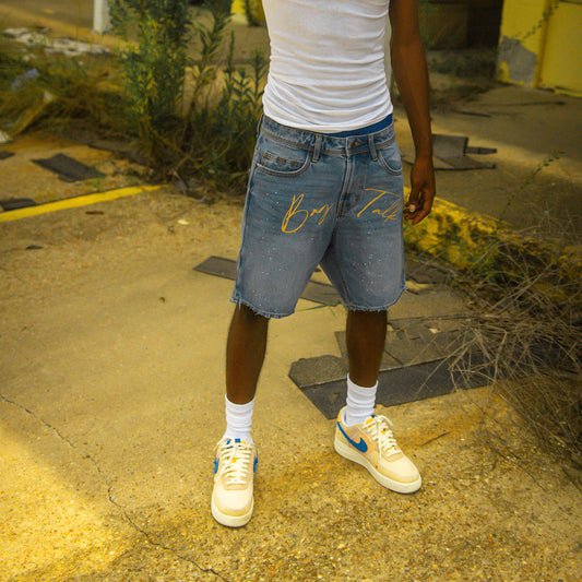 Signature “Clustered” Denim Shorts