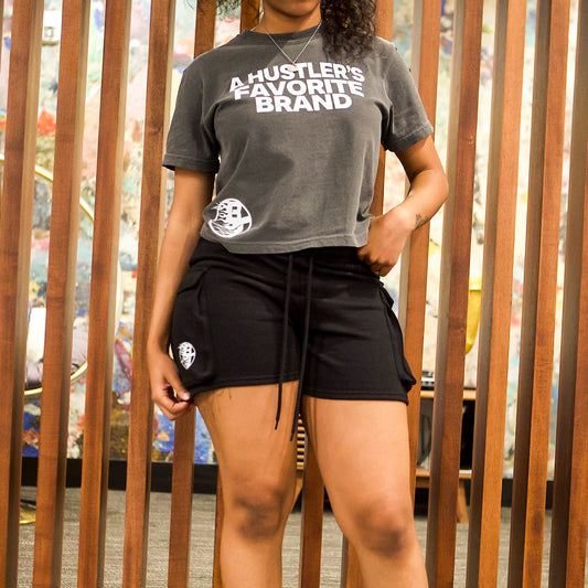 Women’s HFB Crop Tee (Charcoal)