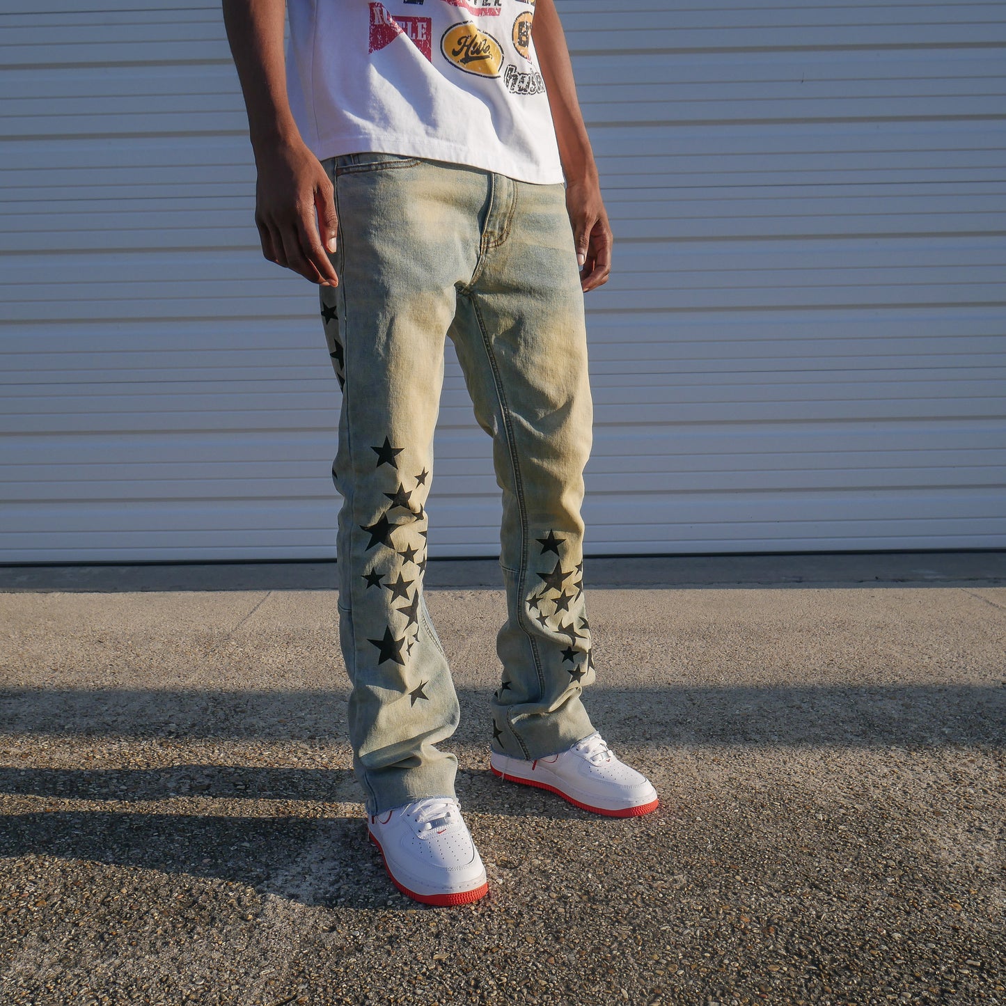 FXCK FXME Flared Denim