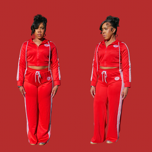 Hustle Club Worldwide Tracksuit - Red